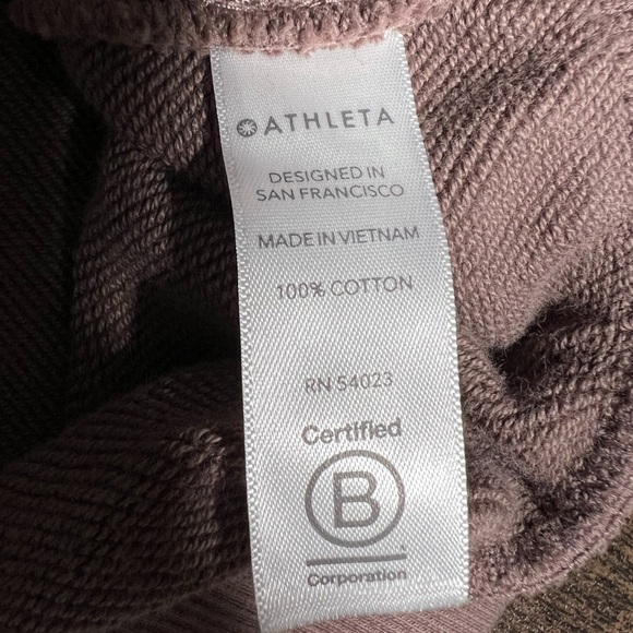 Athleta Moonrise Open Fly Away Split Back Hoodie Sweatshirt XS Rose Brown Mauve - Picture 6 of 8